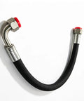 Heavy Duty Oil Hose 85576437 built to crush wear for screw air compressors, featuring a black rubber line with metal fittings.