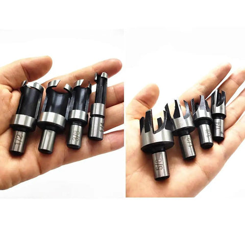 Premium 8 Piece Wood Plug Cutter Drill Bit Set Titanium Coated High Carbon Steel Go To Tool For Dowel Making In Woodworking