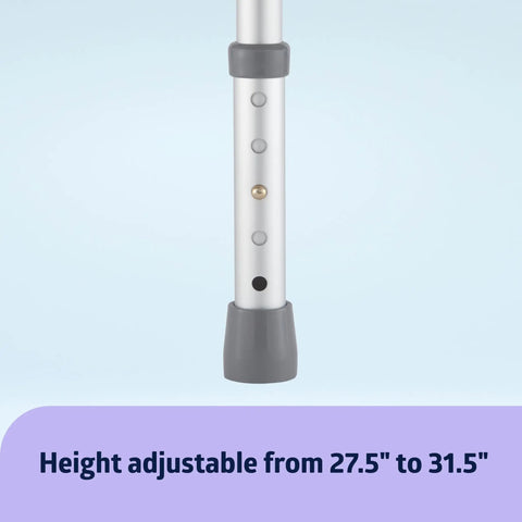 Height adjustable arm of Super Sturdy Aluminum Toilet Handle Safety Rail With Folding Grab Bar Design