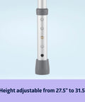 Height adjustment feature of the Rock Solid Aluminum Foldable Toilet Safety Rail, ranging from 27.5" to 31.5".