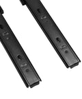 Close-up of black Beefed Up Heavy Duty Three Section Drawer Slides 12 Inch 100 Pound Load Capacity Smooth Glide Full Extension