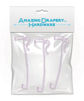 Top Notch Three Inch Valance Clips For Window Shades And Blinds With Slick Universal Bracket Setup in pack of 3 clear holders.