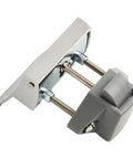 Side view of Rugged RV Cabinet Lock Knob With Push Latch For Camper featuring ABS and metal parts for secure installation.