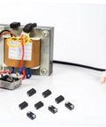 100 Piece Rectifier Diode Assortment Kit With High Voltage Power Supply Components For Industrial And Automotive Systems featuring multiple diodes and a transformer.