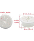 Two Pack 2 Inch Desk Cord Grommets White Cable Hole Covers For Office And PC Desk Cable Management Pass Through Grommets 50mm Flexible Wire Cover Set For Quick Install