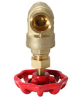 Brass 1/2 in sweat gate valve with red handwheel