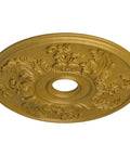Pharaohs Gold Ceiling Medallion With Hand Painted Detail That Pops Twenty Three And Five Eighths Inch Outer Diameter Four And Five Eighths Inch Inner Diameter One And Seven Eighths Inch Projection Eight And Three Eighths Inch Canopy Lightweight For Quick