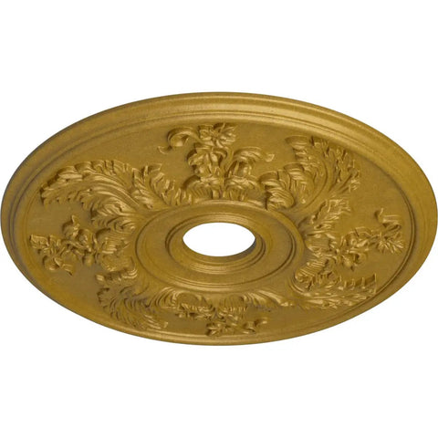 Pharaohs Gold Ceiling Medallion With Hand Painted Detail That Pops Twenty Three And Five Eighths Inch Outer Diameter Four And Five Eighths Inch Inner Diameter One And Seven Eighths Inch Projection Eight And Three Eighths Inch Canopy Lightweight For Quick