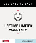 Certificate image showing lifetime limited warranty for Dansant Towel Hook And Robe Hook Satin Nickel Bathroom Hardware With SpotShield Finish No Fuss Durable Towel Holder For Bath Accessories Easy Mount Wall Hook Space Saving Design Perfect For Towels Or Robes 2.4 x 2.9 x 4.8 Inches