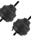 Premium Front Engine Mount Pair Set Compatible With Chevy GMC 4.2L L6 Trailblazer Envoy 2002 To 2009 black rubber mounts.
