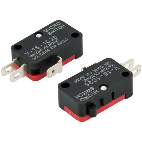 12 Pack Micro Limit Switch With Pin Plunger Actuator Spdt 1No 1Nc black micro switches with terminals for reliable machine control.