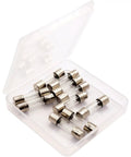 10 Pack F5AL Fast Blow Glass Fuses 5A 125V 5x20mm 0.78 x 0.2 Inch Clear Glass Tubes in plastic box