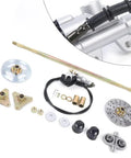 DIY 29 Inch Rear Axle Assembly Kit For Go Karts And Mini Bikes with live axle, wheel hub, brake assembly, and pillow blocks.