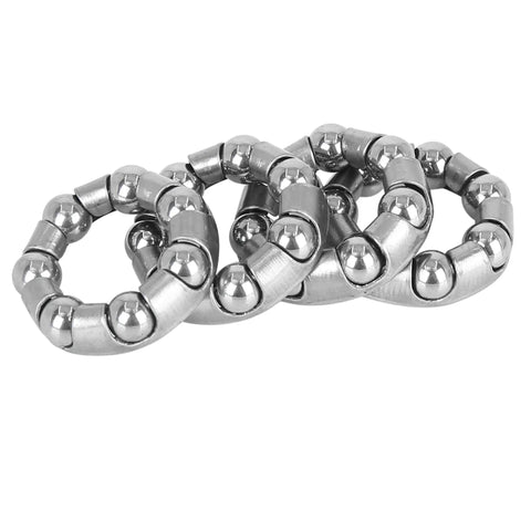Four Pack 25Mm Ball Bearing Cages For Bicycle Crank Bearings And Rear Wheel Retainers With Seven Balls, Steel Construction