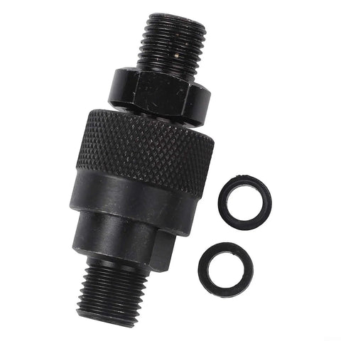 Heavy Duty Hydraulic Quick Connect Coupler Set M14x15mm Male Pipe Fitting Leak Proof Steel Ball Locking Temp Range Minus Twenty To One Twenty C Durable Industrial Use No Sweat Over Broken Repairs Ever Again Badass Gear For Rigging Pros Hate Failure, black steel coupler with seals
