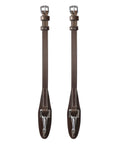 Leather Horse Bridle Cheek Pieces With Quick Change Snap Half Inch 13mm English Cheek Pieces Replacement Parts For Bridles Stainless Steel Snaps