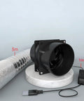 USB Solder Smoke Absorber With 1 Speed ESD Fume Extractor Fan and 3m Pipe Duct for Portable Ventilation