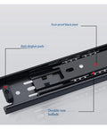Side Mount Ball Bearing Drawer Slides 12 Inch Black 2 Pack, Smooth Silent Opening, Full Extension, Folding Design, Easy Glide Rails For Cabinets
