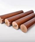 Adjustable Walnut Wood Furniture Feet Set Of 4 For Cabinets And Tables Round Vintage Style Legs Replacement For DIY Furniture Sofa Or Armchair Heavy Duty Solid Hardwood Construction Supports Up To 200 Kg