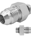 Hydraulic Adapter Fitting One Quarter Inch JIC 37 Degree Male To One Eighth Inch SAE ORB Male Straight Thread Converter For Hydraulic Systems Converts JIC Flare To ORB Ports, carbon steel