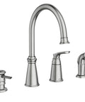 Top Shelf High Arc Kitchen Faucet With Spot Resist Stainless Finish And Smooth One Handle Design To Make Kitchen Chores An Absolute Breeze On Your Counter, featuring a sleek design and multiple components.