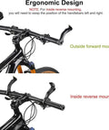 Bicycle with Long Ergonomic Bike Handlebar Ends No Slip Grips Bar Extender For 21.8mm To 22.8mm Handlebars Pair in forward and reverse mounting