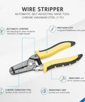 This awesome Self-Adjusting Wire Stripper And Cutter Is A Total Game Changer For Any Electrician Or Diy Pro, taking on various wire gauges.