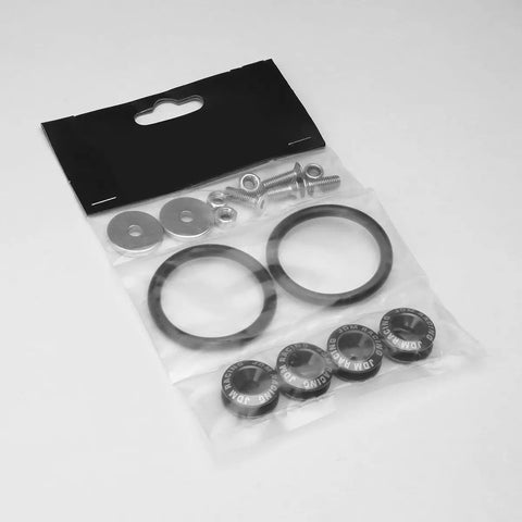 Rivet Style Bumper Fastener Kit Set of 4, Anodized Aluminum Quick Release Hardware for Front and Rear Bumpers, Gun Metal Finish