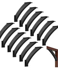 Tough As Nails Heavy Duty Corner Bracket Kit 12 Pack adjustable angle black steel support brackets for furniture reinforcement.
