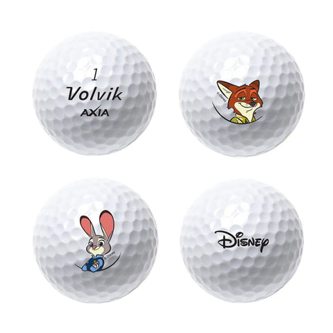 Zootopia Disney Golf Ball Gift Set 4 Pack With Judy Hopps And Nick Wilde Artwork Ball Marker And Hat Clip Officially Licensed Axia Golf Balls