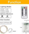 Remote and timer for 78Ft 240 LED Fairy Lights Battery Operated With Timer And Remote, Waterproof Twinkle Lights, 8 Modes