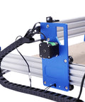 Close-up view of motor and aluminum frame on Badass 3 Axis CNC Router Station With 4040 Woodworking Engraver.