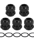 5 Pack PG29 Nylon Cable Glands Waterproof Cord Grip Connector Kit With Washers Gaskets And Locknut Easy Install 18-25mm Wire Grommets