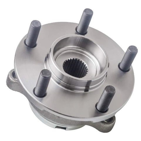 Close-up of a 5-lug Rear Wheel Bearing Hub Assembly For Chevy Equinox 2018 To 2024 And GMC Terrain 2018 To 2024 And Cadillac CT4 2020 To 2024