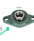 10 Pack UCFL205-16 Pillow Block Bearings With 1 Inch Bore showing 5.12 inch flange, bolts, steel housing, self-aligning flange