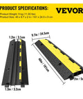 Two Channel Cable Protector Ramp Set Four Pack Modular Rubber Speed Bump Mats dimensions and specifications