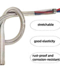 Heavy Duty Galvanized Steel Compression Spring Built Tough For Hydraulic Hose Shield and Silicone Tube Guard With Rock Solid Corrosion Resistance For Hassle Free Outdoor Maintenance And Smooth Operation On Every Machine Job, showing its stretchable and corrosion-resistant features.