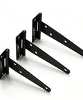 Soft Close Hydraulic T Shape Triangle Cabinet Hinges for doors gates and sheds black painted anti slam damping hardware
