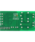 12V 24V DC Motor Controller Relay Board With Forward And Reverse Control Limit Switch Start Stop Push Button And Self Locking Mode For Electric Curtains And Automatic Doors Plus Auto Start On Power On, green PCB back view