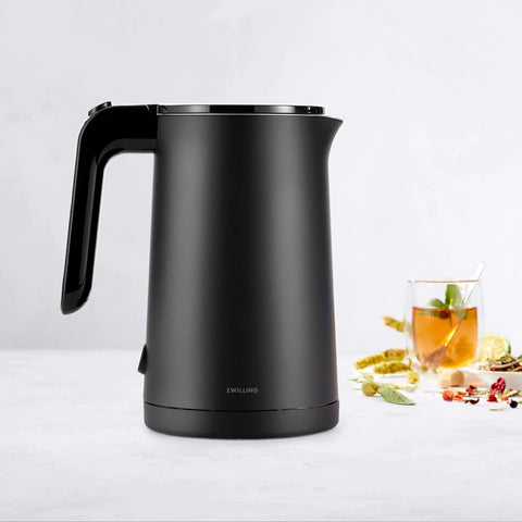 Enfinigy Cool Touch 1 Liter Electric Kettle Cordless Tea Kettle For Hot Water Black Compact For Small Kitchens