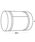 Line drawing of Roll Mix Compost Bin Tumbler for Home Garden Green 41 Gallon Capacity 26 Inches Wide, dimensions 68cm by 54cm.
