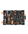 Go Anywhere 109 Piece Socket And Wrench Set Auto Repair Combo Kit Portable Garage Tools Heavy Duty Wrenches organized in durable case.