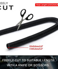 Hypertune universal 48-inch stainless steel radiator hose, black flexible coolant tube; scissors shown, includes clamps
