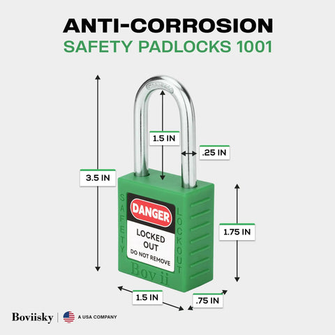 Green Lockout Tagout Padlocks 2 Pack Keyed Different Safety Hasps With Boss Level Security Rock Solid Nylon And Stainless Steel Construction For Zero Hassle Job Site Energy Cutoffs