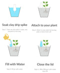 Illustration of using Extra Large Drip Irrigation Stakes No Fuss Easy Refill Four Week Watering System And Large Reservoir Bulbs For Automatic Self Watering Indoor And Outdoor Plants Plus Terracotta Feeder For Consistent Daily Hydration
