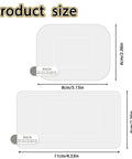 Product size dimensions for 8 Pack Dashcam Windshield Sticker Set Electrostatic Adhesive Shields For Windshields.