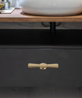 Brass Cabinet Handles 2 Pack T Bar Pulls Single Hole For Kitchen Drawers Wardrobe Cupboards And Doors Durable Furniture Hardware