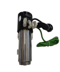 Straight Shooting Water Cooled Drilling Spindle Motor At 60000 Rpm Smooth Operator For Benchtop Sanders CNC Routers and Woodworking Shops, sleek silver steel design.