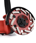 Front view of a Diamond Grinding Cup Wheel 5 Inch For Angle Grinder Built For Polishing And Cleaning Concrete Granite Stone Marble Cement Masonry Rock. Visible segmented design.