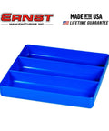 Stackable Toolchest Organizer Tray In Blue With Three Compartments For Mechanics, Electricians, Plumbers And DIYers Heavy Duty Made In The USA
